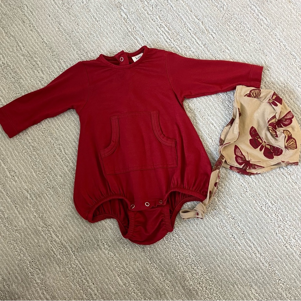 KATE QUINN MAROON BUTTERFLY BUBBLE SET
